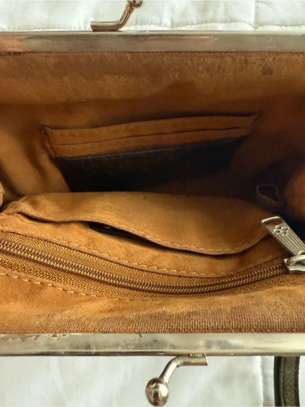 Patricia Nash Leather Tooled Wristlet Clutch in Turquoise and Brown